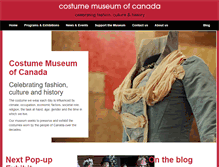 Tablet Screenshot of costumemuseumcanada.com